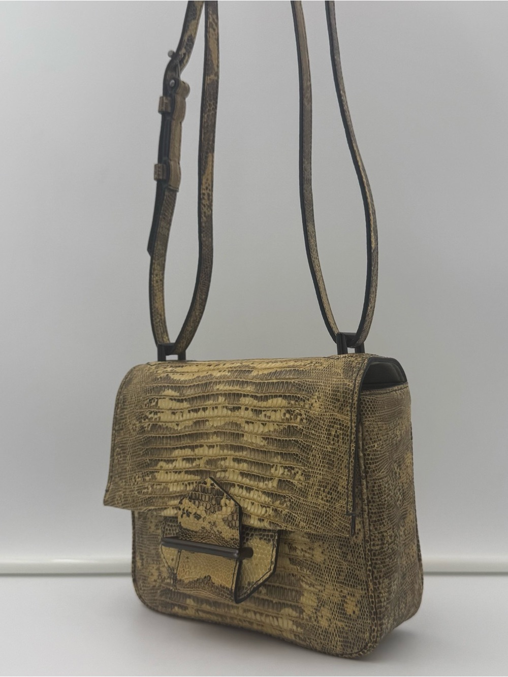 🦎REED KRAKOFF (COACH) Exotic LIZARD Shoulder / Crossbody 18 Bag • Made in ITALY